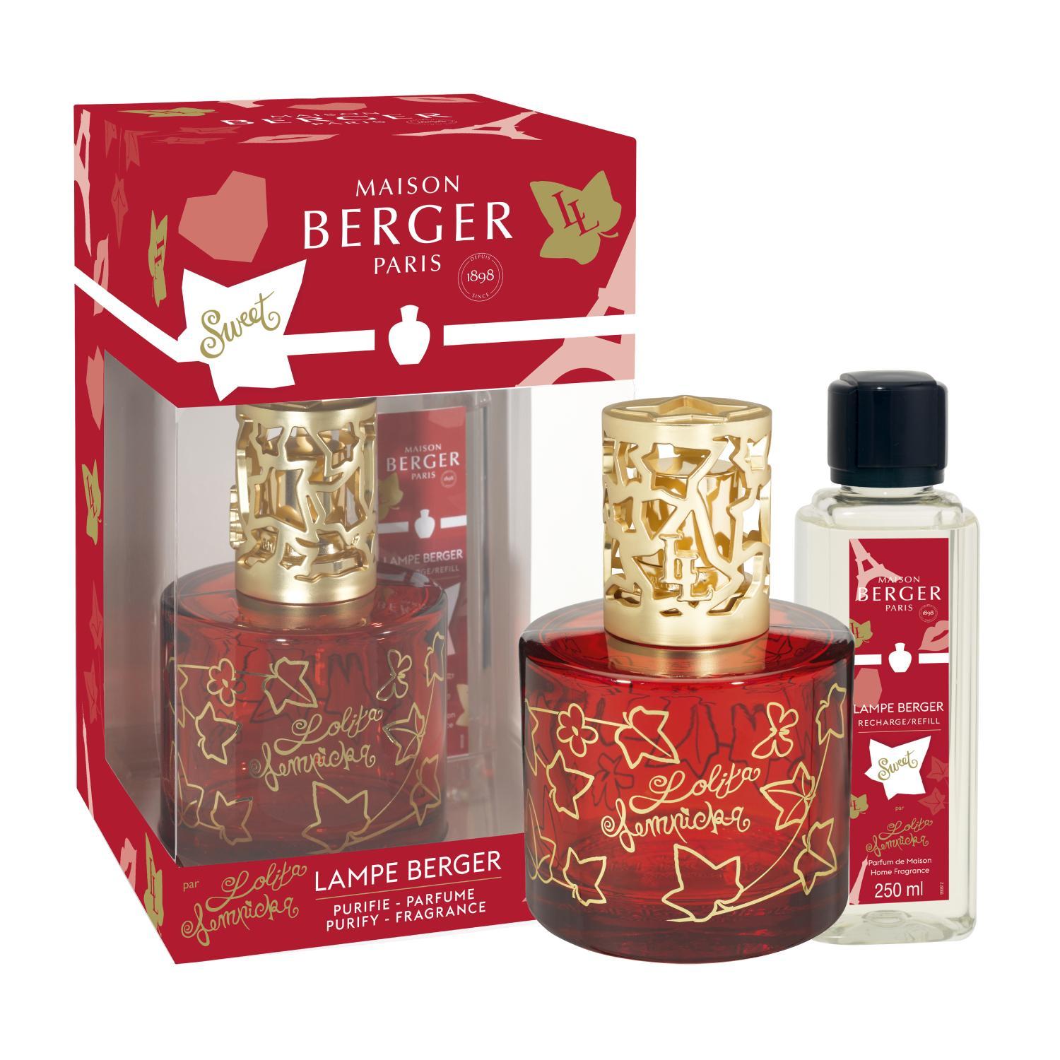 Dárková sada: katalytická lampa Pure Lolita Lempicka, červená + Lolita Lempicka – Sweet, 250 ml