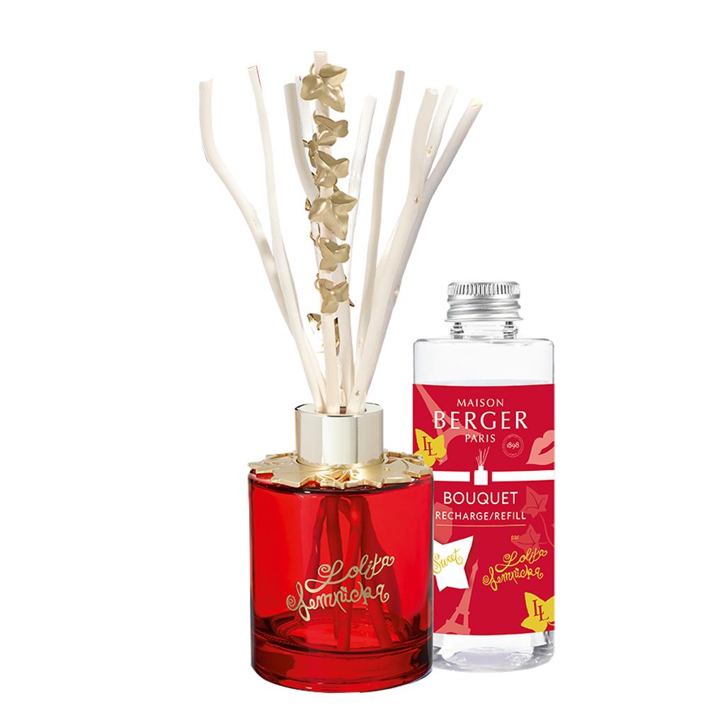 Aroma Difuzér Jewelry, červený + náplň Lolita Lempicka – Sweet 100 ml