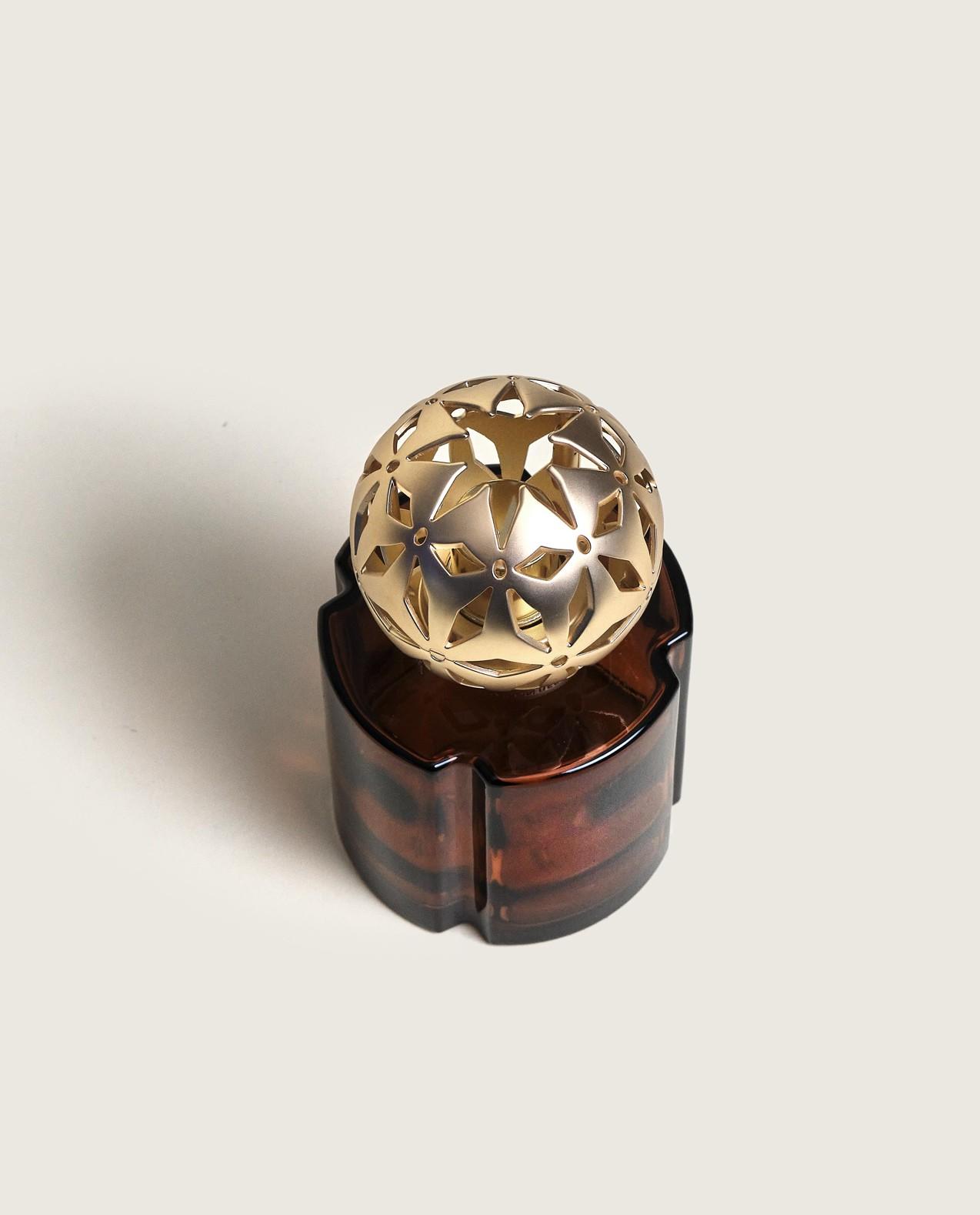 Katalytická lampa Pomelis, hnědá + náplň Velkolepá vanilka, 250 ml