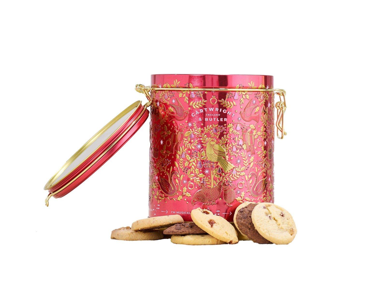 CARTWRIGHT & BUTLER Vánoce mix sušenek v hrací plechovce 400g