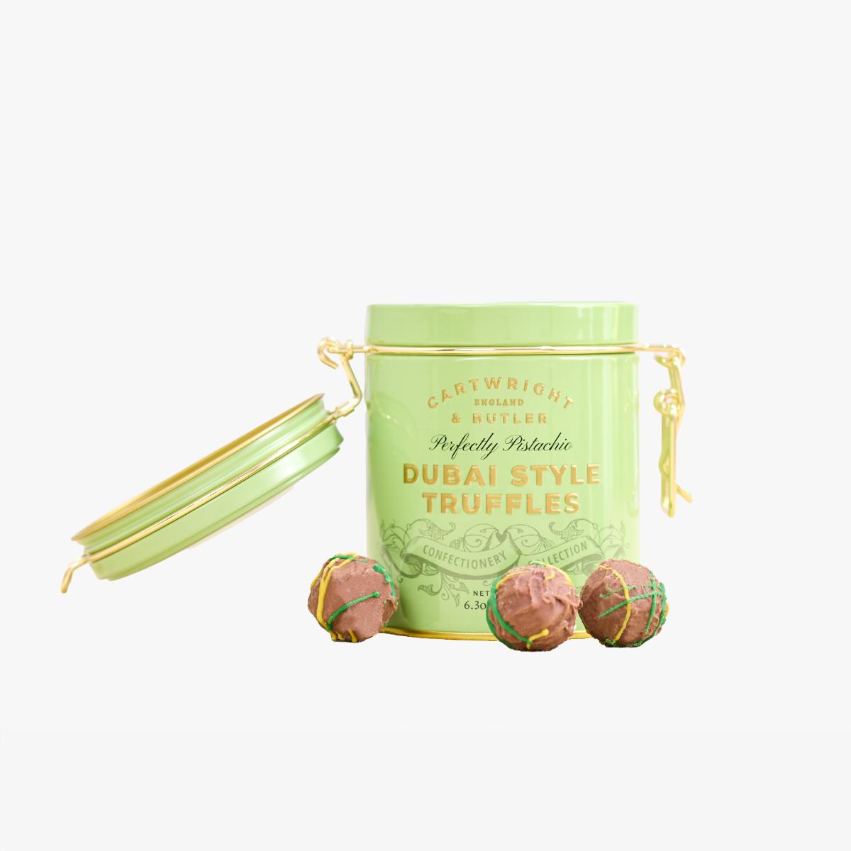 CARTWRIGHT & BUTLER Pistáciové truffle s mléčnou čokoládou v dubajském stylu 180g (EOL)