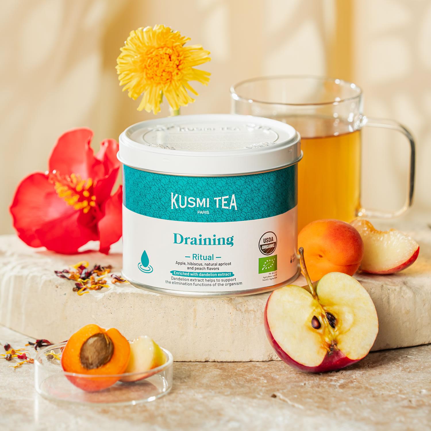 Porcovaný ovocný čaj na odvodnění organismu Ritual Draining, 18 sáčků