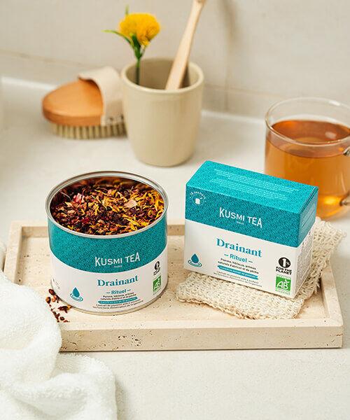 Porcovaný ovocný čaj na odvodnění organismu Ritual Draining, 18 sáčků