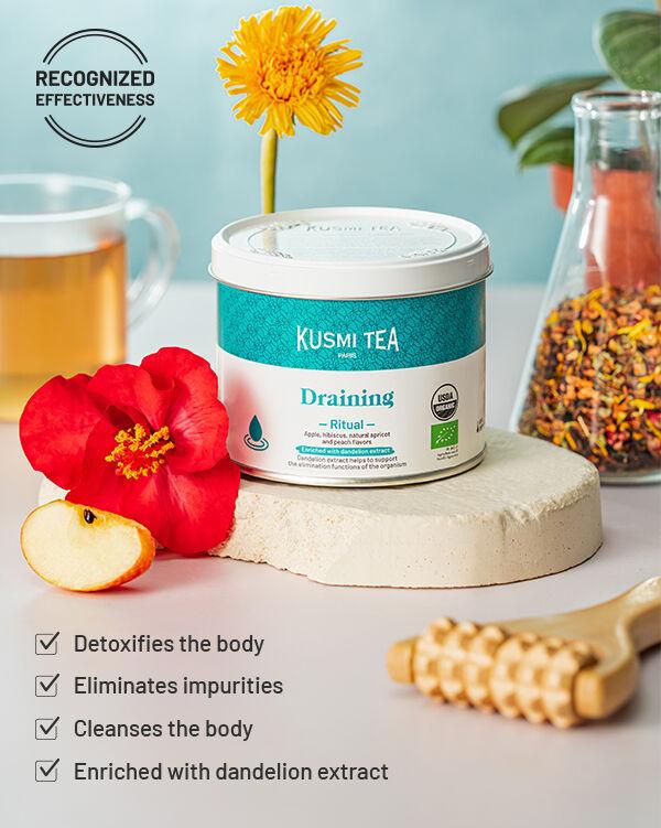 Porcovaný ovocný čaj na odvodnění organismu Ritual Draining, 18 sáčků