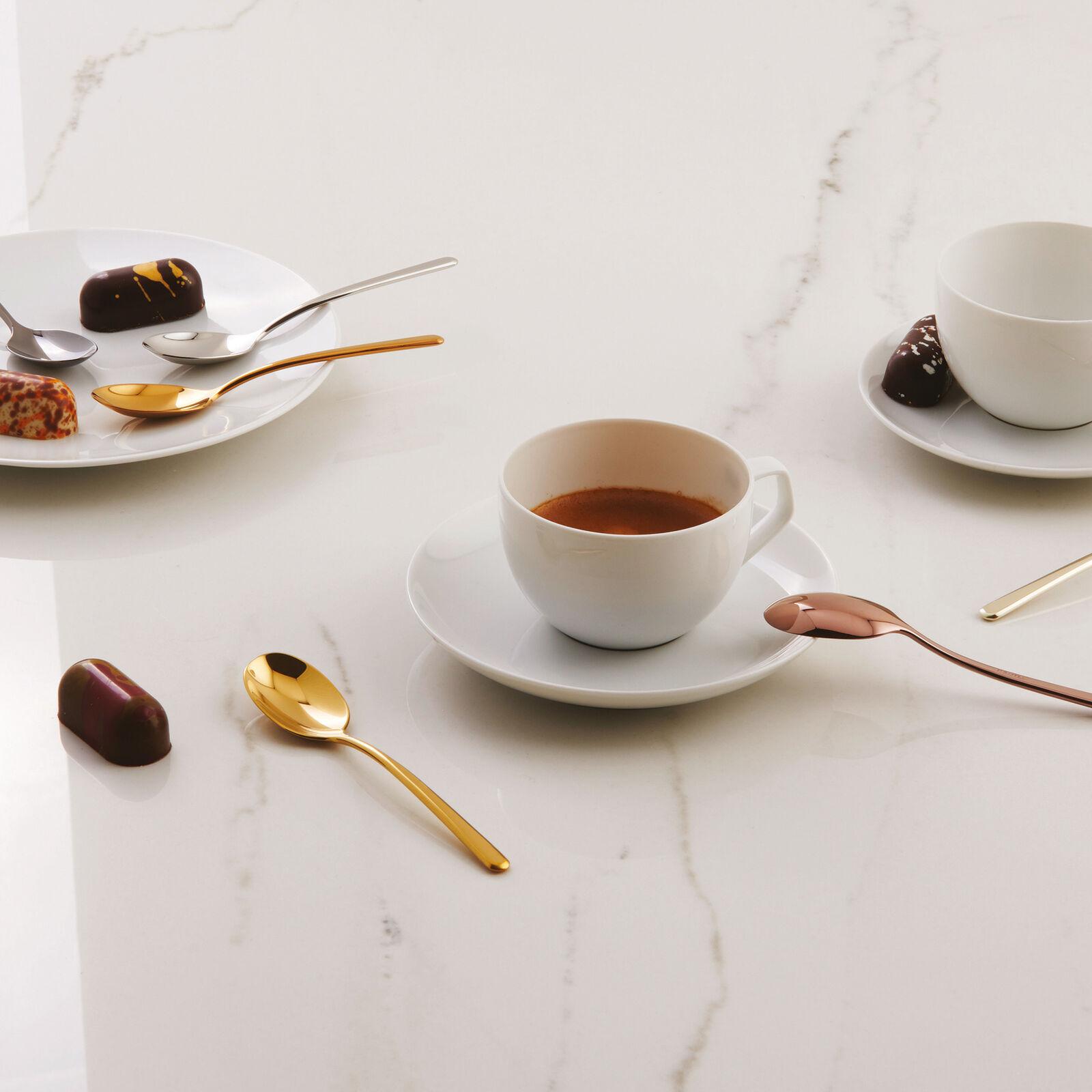 Sada 6 nerezových lžiček na espresso, Linear – multicolor