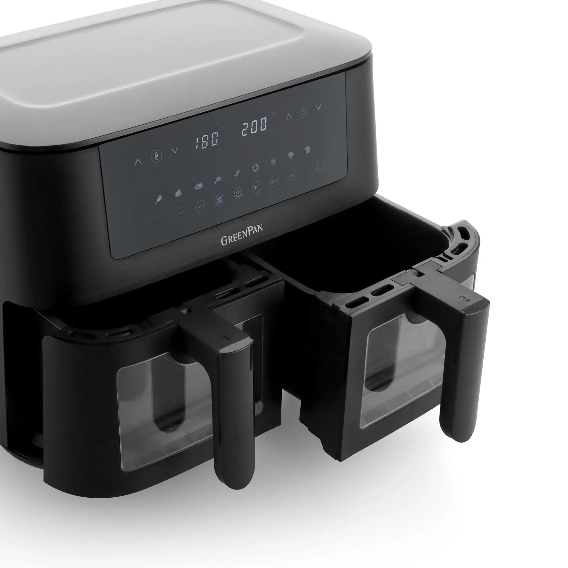 Horkovzdušná fritéza Bistro, 2 fritovací koše, 4 + 4 l, černá