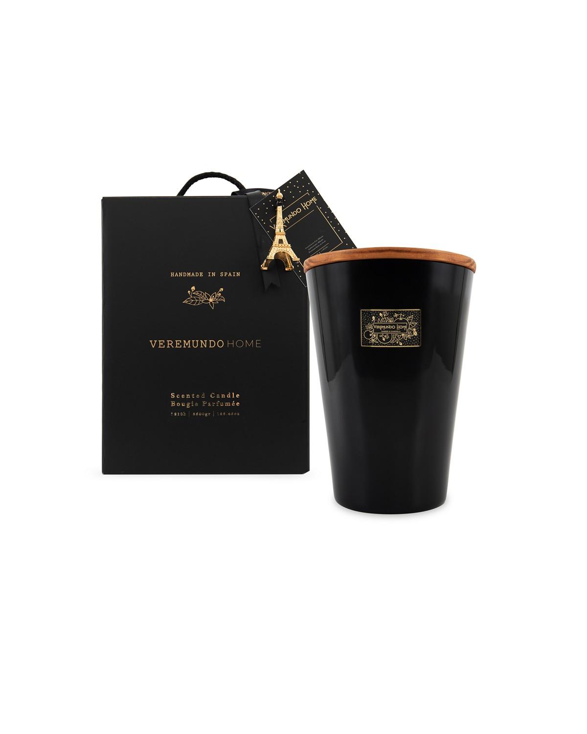 Vonná svíčka Paris Amber Santal, 3,45 kg, černá