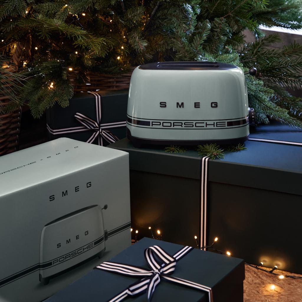 Toustovač Porsche x SMEG, 50's Retro Style, 2x2 950 W, šedozelená