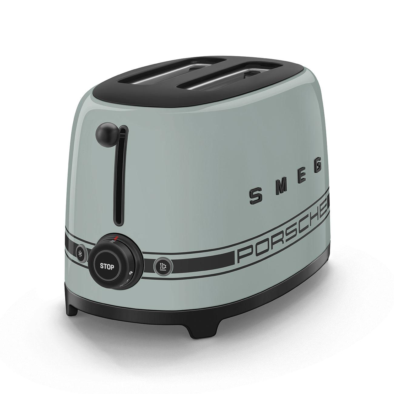 Toustovač Porsche x SMEG, 50's Retro Style, 2x2 950 W, šedozelená