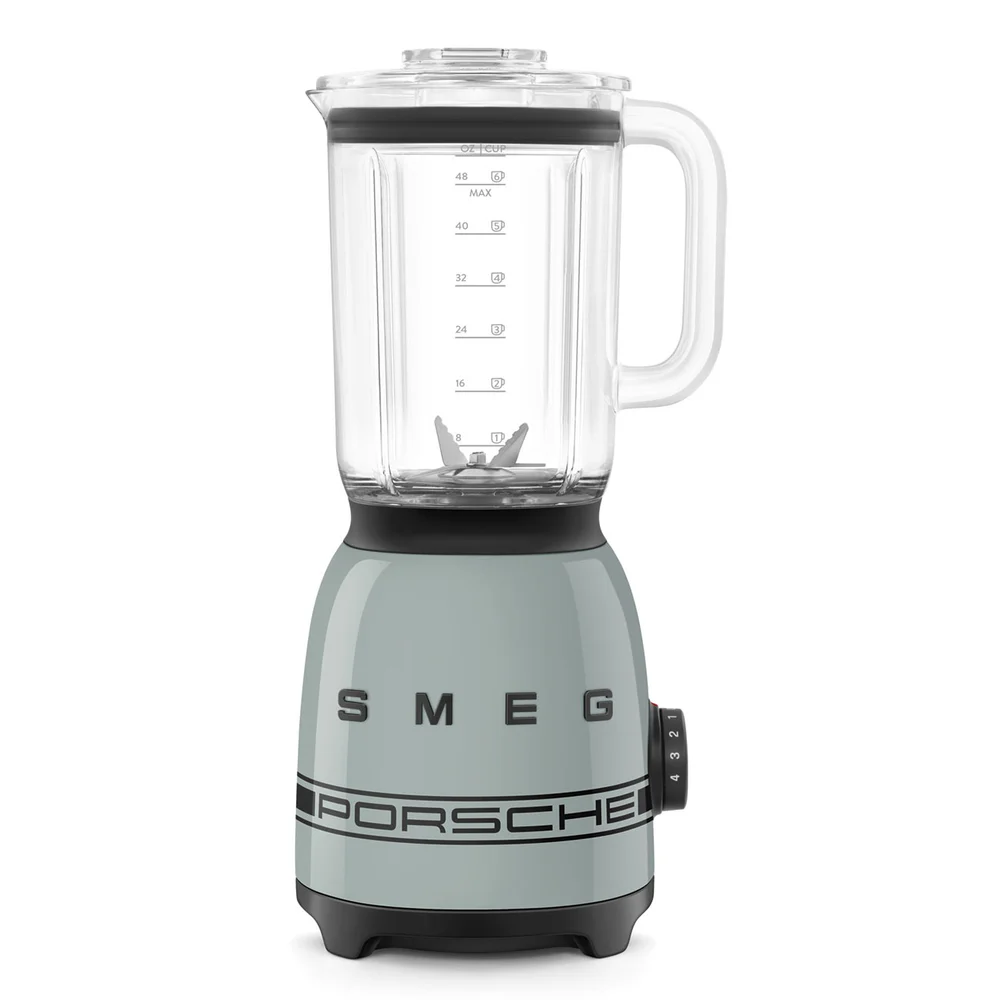Stolní mixér Porsche x SMEG, 50's Retro Style, BLF03, 1,5l plastová nádoba, šedozelená