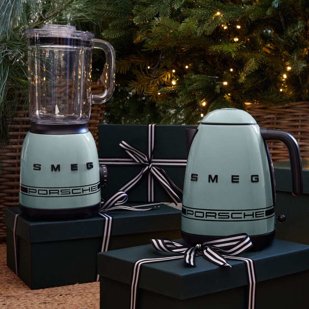 Stolní mixér Porsche x SMEG, 50's Retro Style, BLF03, 1,5l plastová nádoba, šedozelená