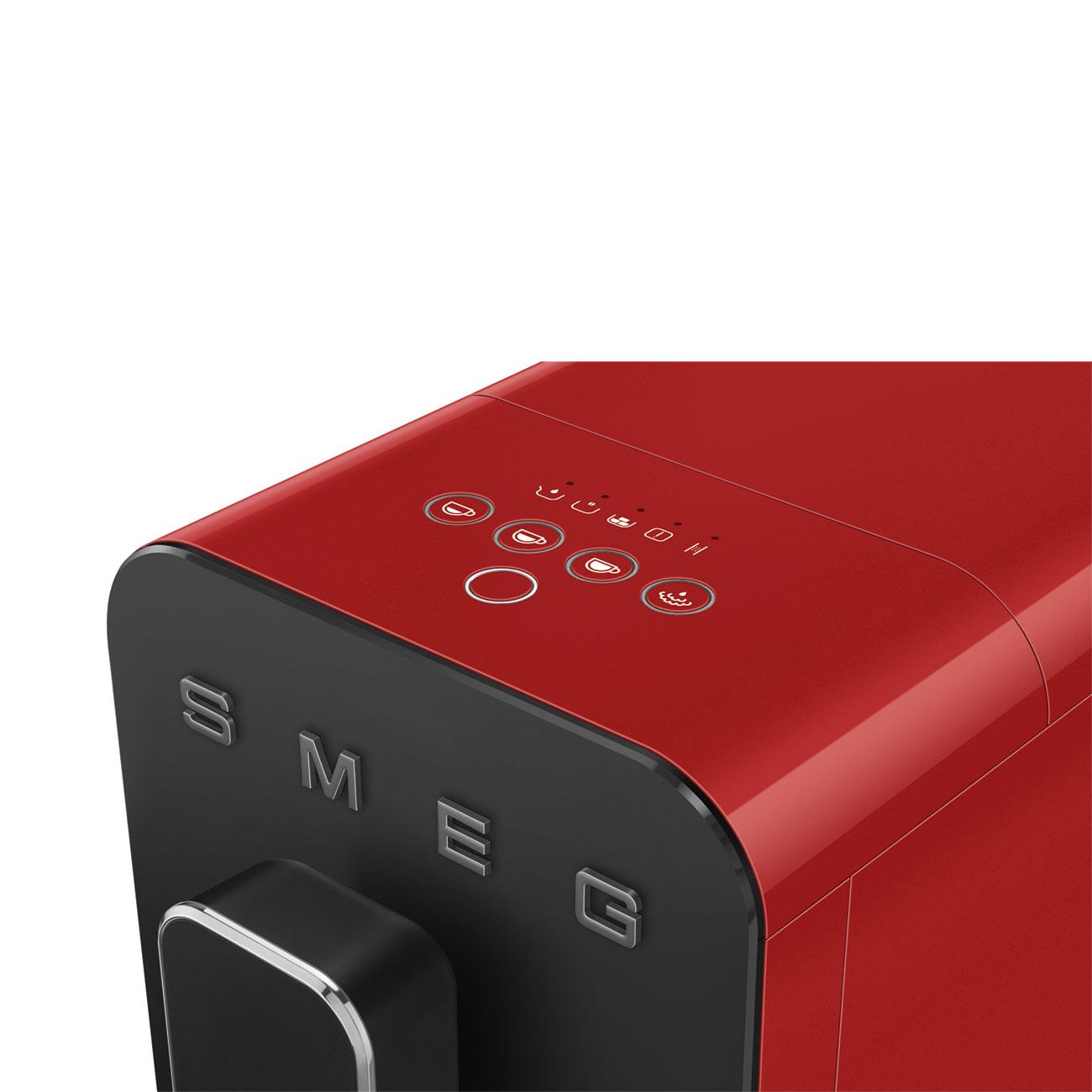 Automatický kávovar na cappuccino Porsche x SMEG 917 Salzburg, BCC12, 19 barů, červená