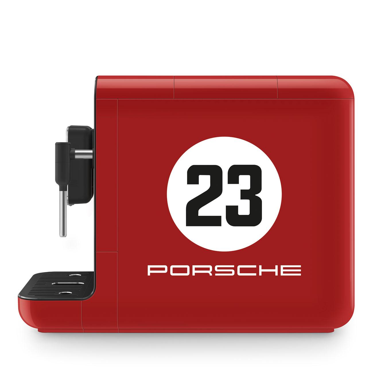 Automatický kávovar na cappuccino Porsche x SMEG 917 Salzburg, BCC12, 19 barů, červená