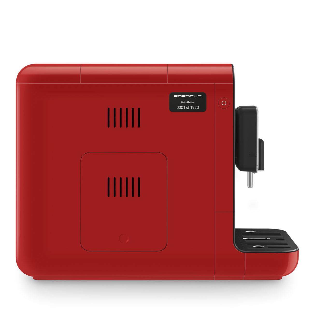 Automatický kávovar na cappuccino Porsche x SMEG 917 Salzburg, BCC12, 19 barů, červená