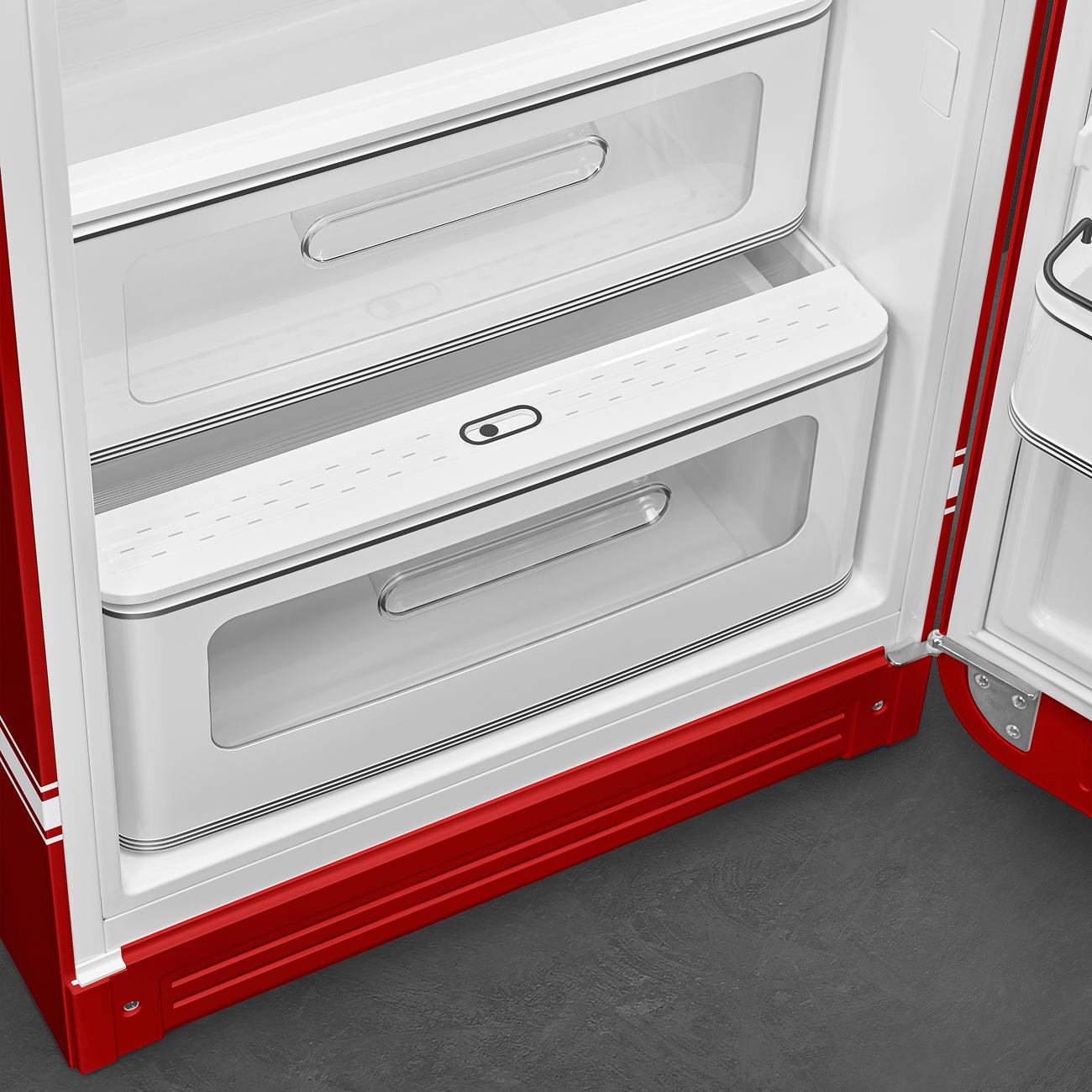 Chladnička s mrazícím boxem Porsche x SMEG 917 Salzburg, 244/26 l, otv. pravé, 153x60 cm, červená