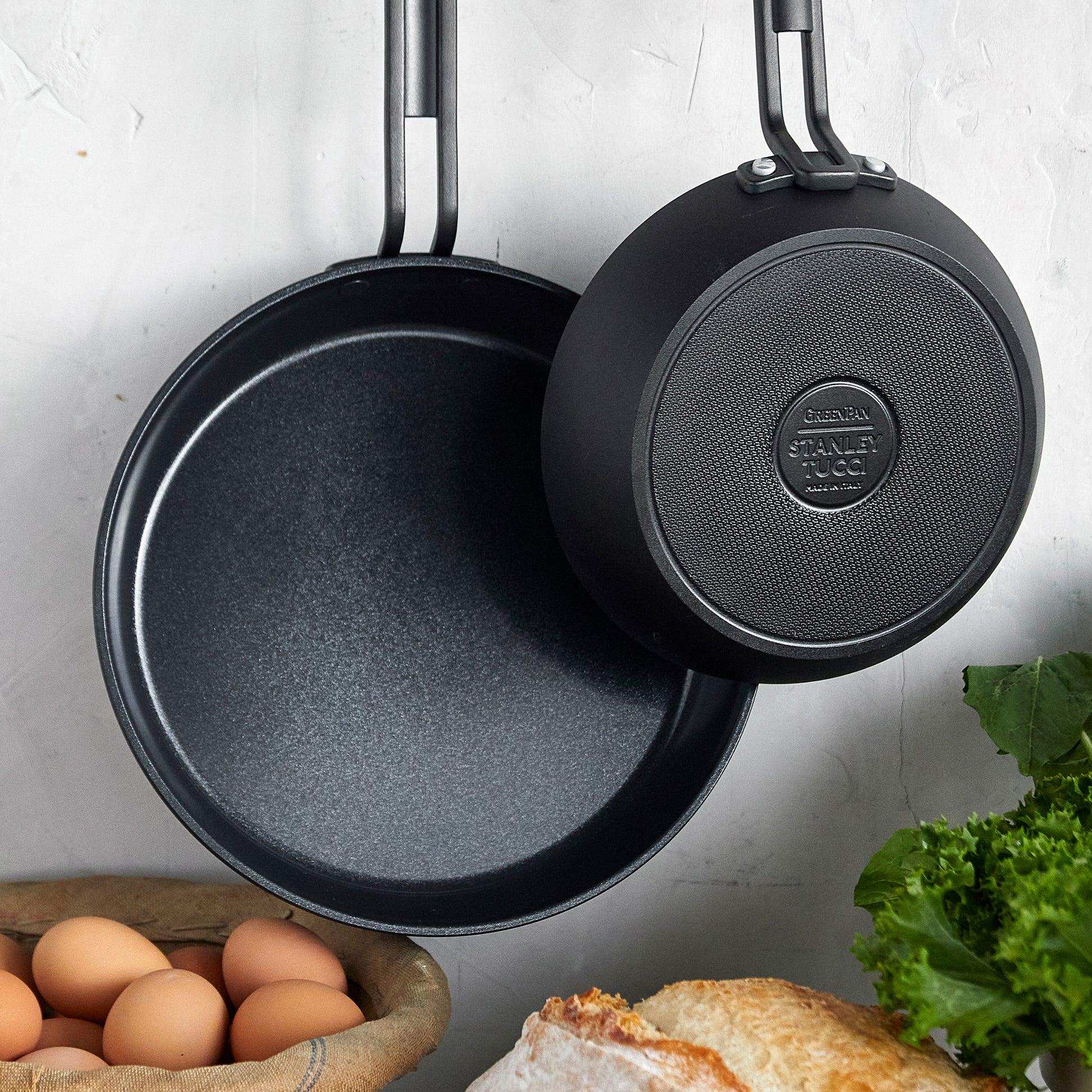 Sada nádobí s nepřilnavým keramickým povrchem, Stanley Tucci, 11 ks, černá