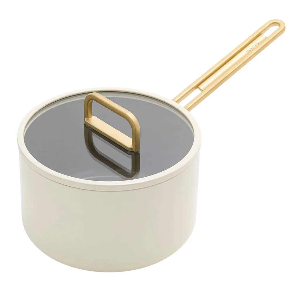 Rendlík s nepřilnavým keramickým povrchem s poklicí, Stanley Tucci, Ø 20 cm / 3,8 l, krémová