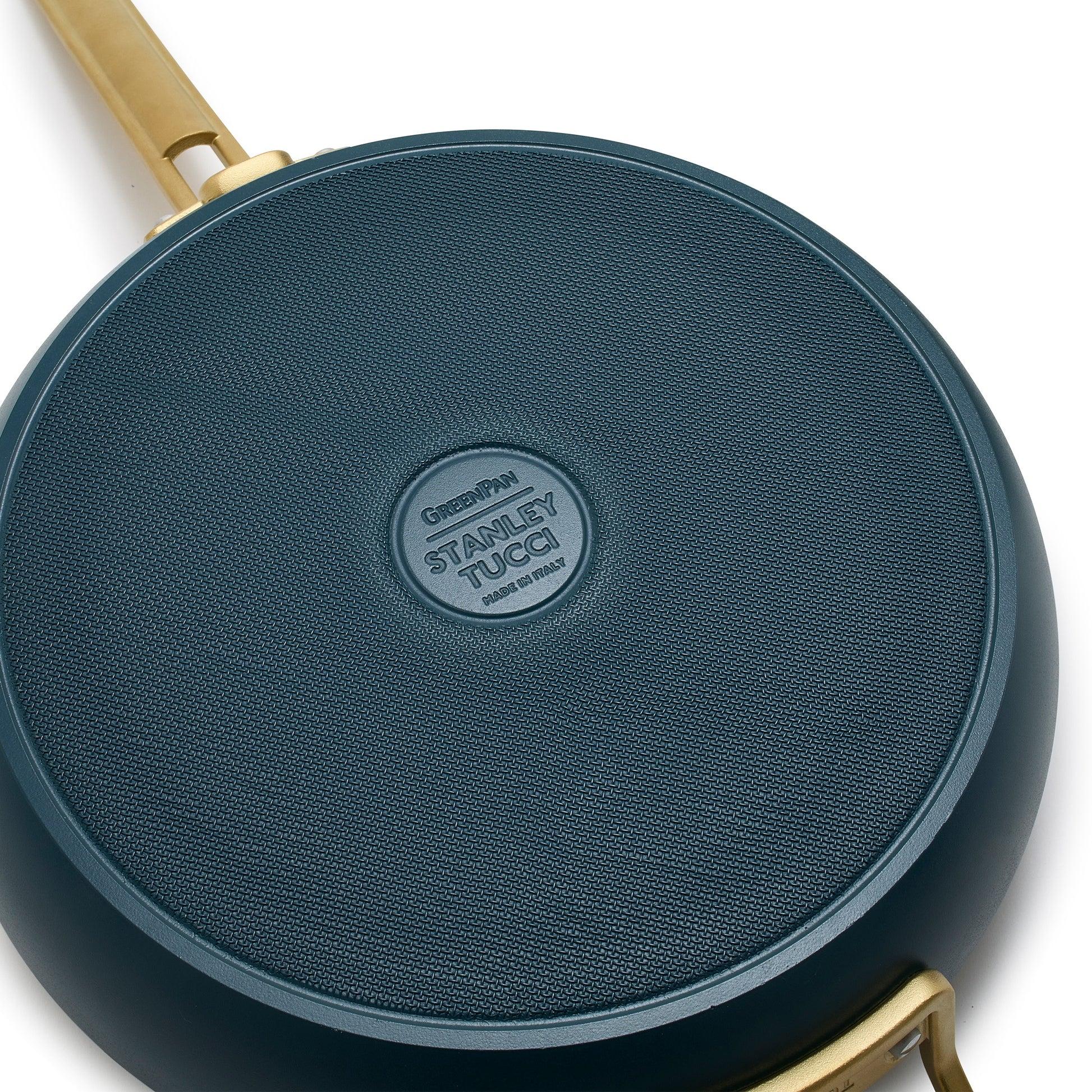 Nepřilnavá keramická pánev s poklicí, Stanley Tucci, Ø 30 cm, tmavě zelená