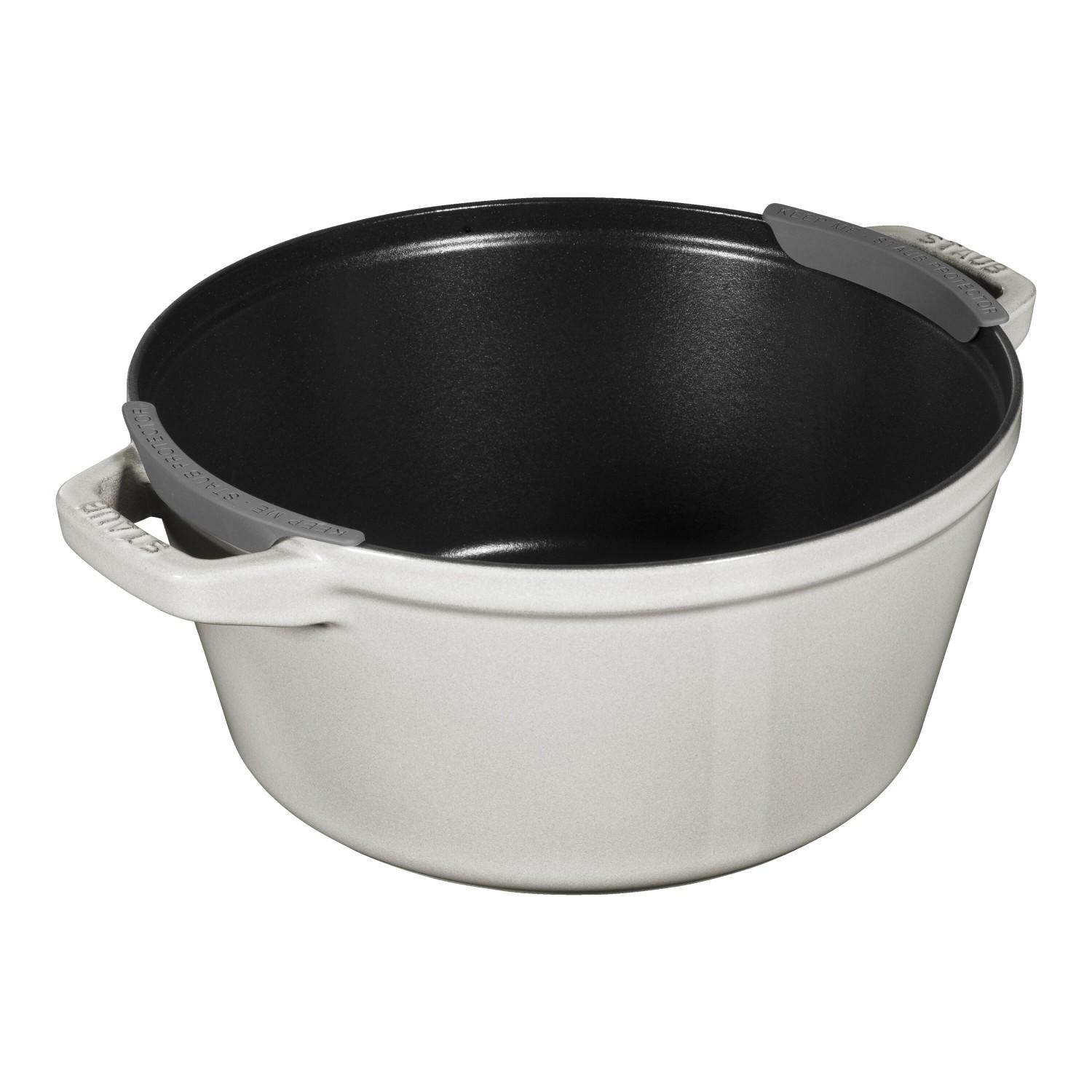 STAUB Cocotte set hrnců 3  ks + poklice, 24 cm, bílý lanýž 