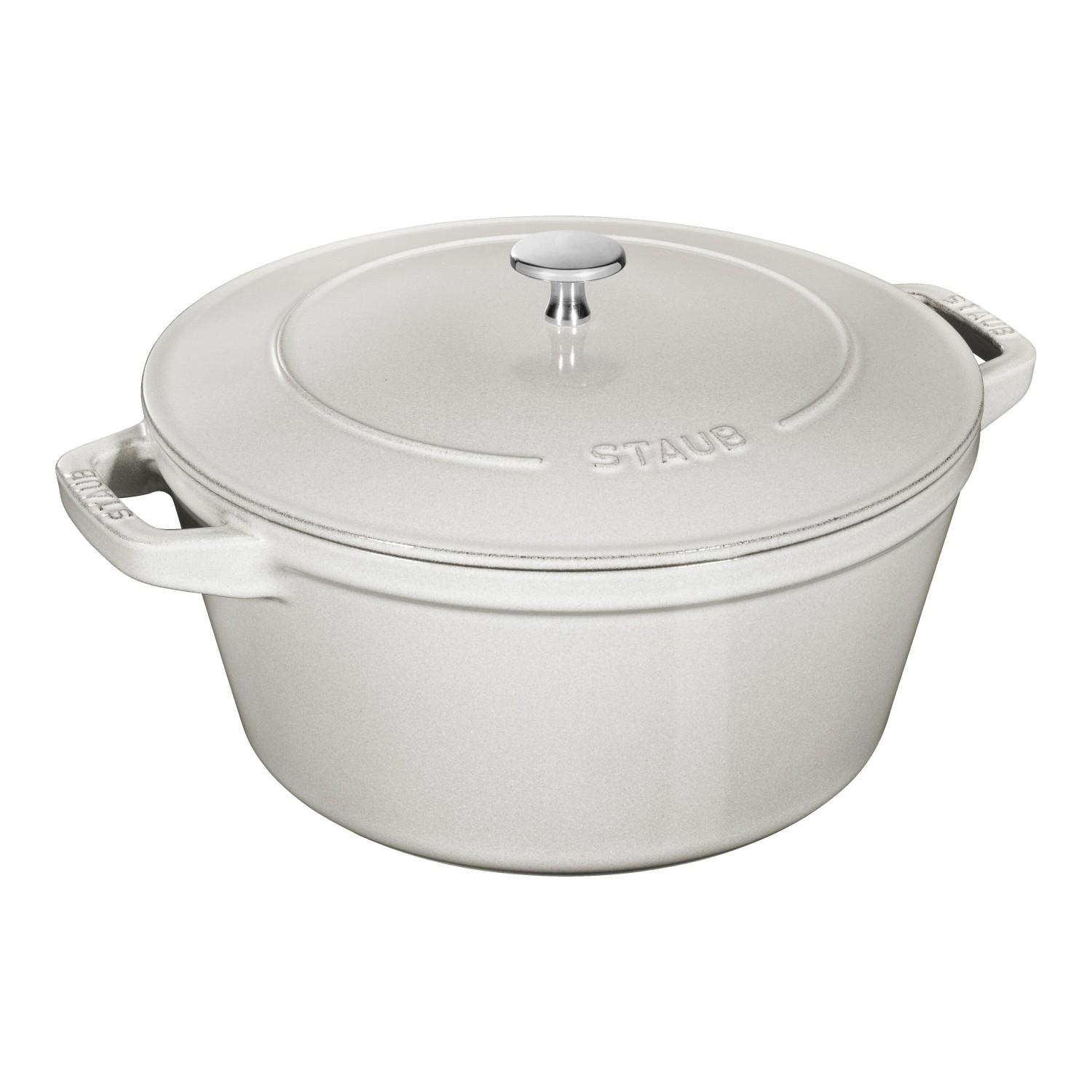 STAUB Cocotte set hrnců 3  ks + poklice, 24 cm, bílý lanýž 