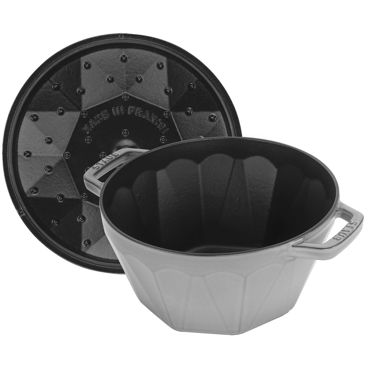 STAUB Cocotte Diamond hrnec, 22 cm/2,8l, šedá