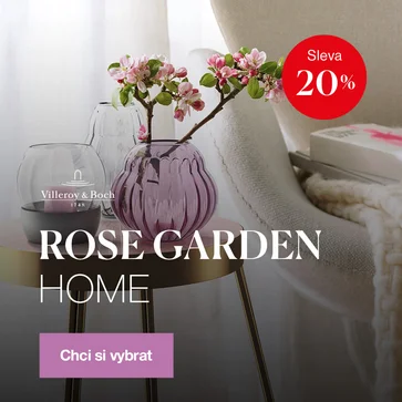 Moderní váza Rose Garden z prolamovaného skla vytvoří díky svým jemným křivkám z vašeho obývacího pokoje či haly místo plné romantiky. 