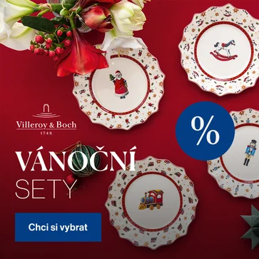 Dodejte svátečním chvílím styl a eleganci. Vánoční sety Villeroy & Boch teď pořídíte až o 25 % výhodněji. Platí v e-shopu i našich prodejnách.