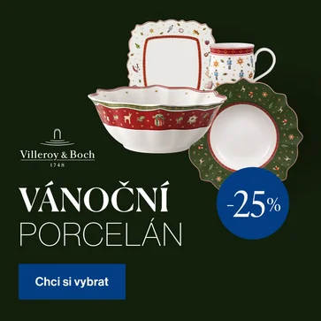 Dodejte svátečním chvílím styl a eleganci. Vánoční porcelán Villeroy & Boch teď pořídíte výhodněji. Platí v e-shopu i našich prodejnách.