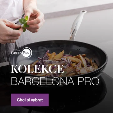 GreenPan Barcelona Pro: dokonale nepřilnavý keramický povrch bez PFAS, vysoká odolnost a rovnoměrné rozložení tepla. Pro zdravé, pohodlné a spolehlivé vaření na všech typech sporáků.