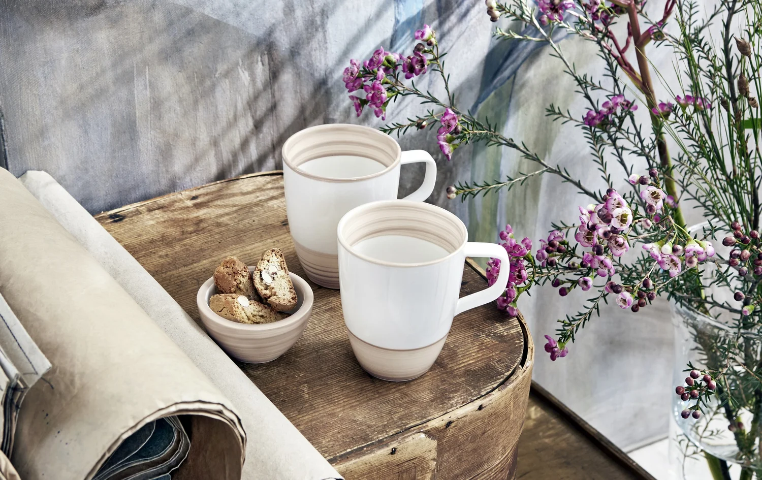 Hrnky na kávu Villeroy & Boch kolekce Artesano Nature, béžová barva