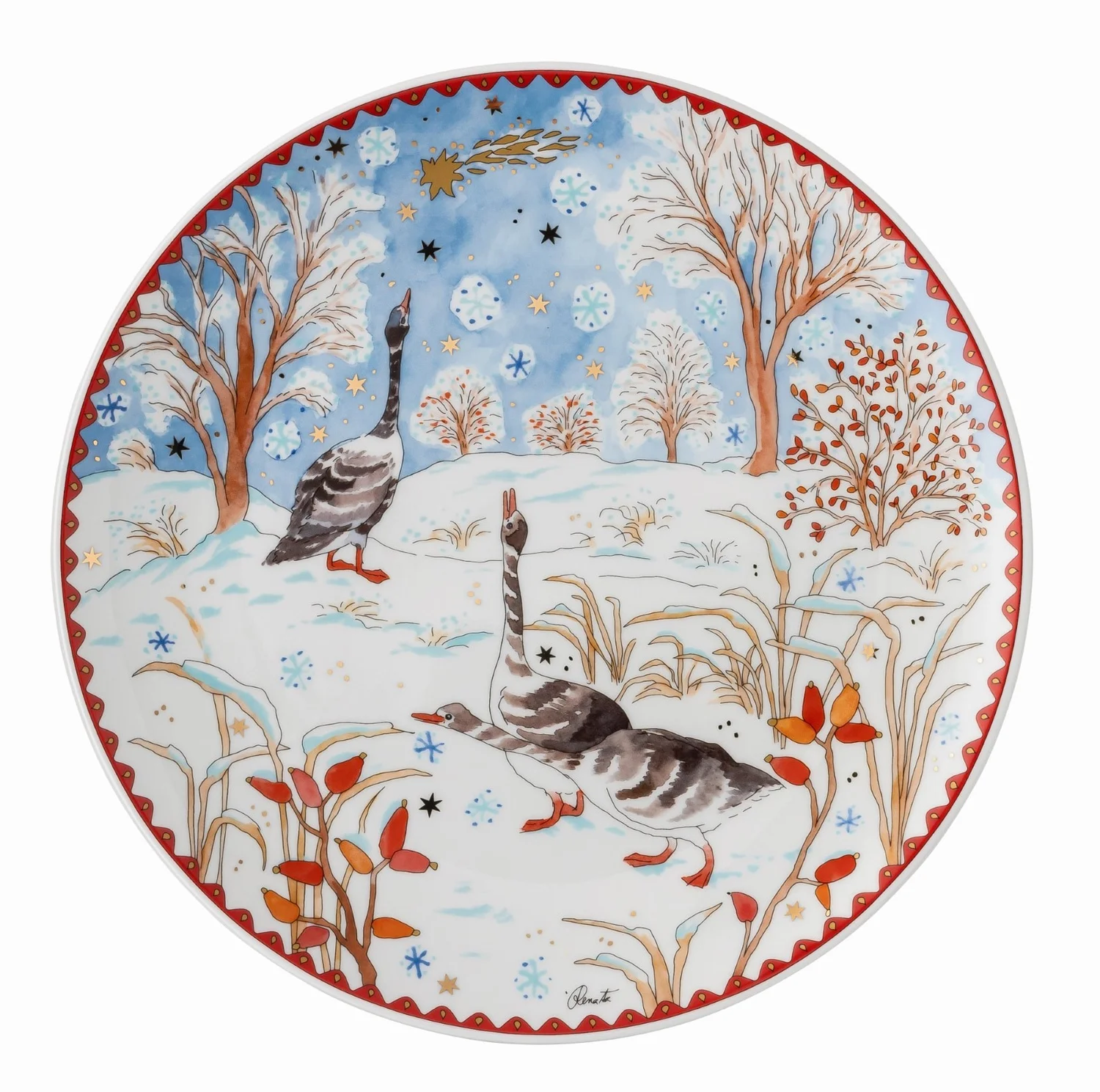 Talíř na cukroví z vánoční kolekce Rosenthal 2022 Štědrý večer