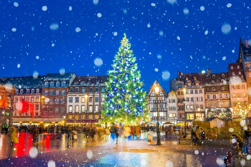 Vánoční trhy ve francouzském městě Štrasburk