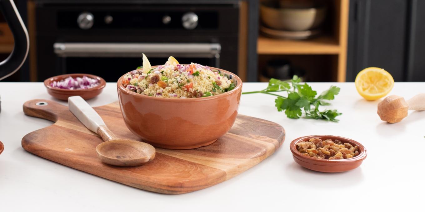 Stredomorský šalát s kuskusom