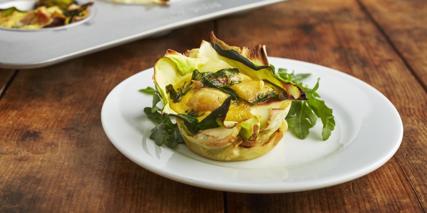 Houbové košíčky se špenátem