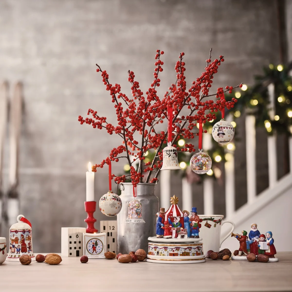 Skleněné a porcelánové vánoční ozdoby a dekorace Rosenthal ze starších kolekcí