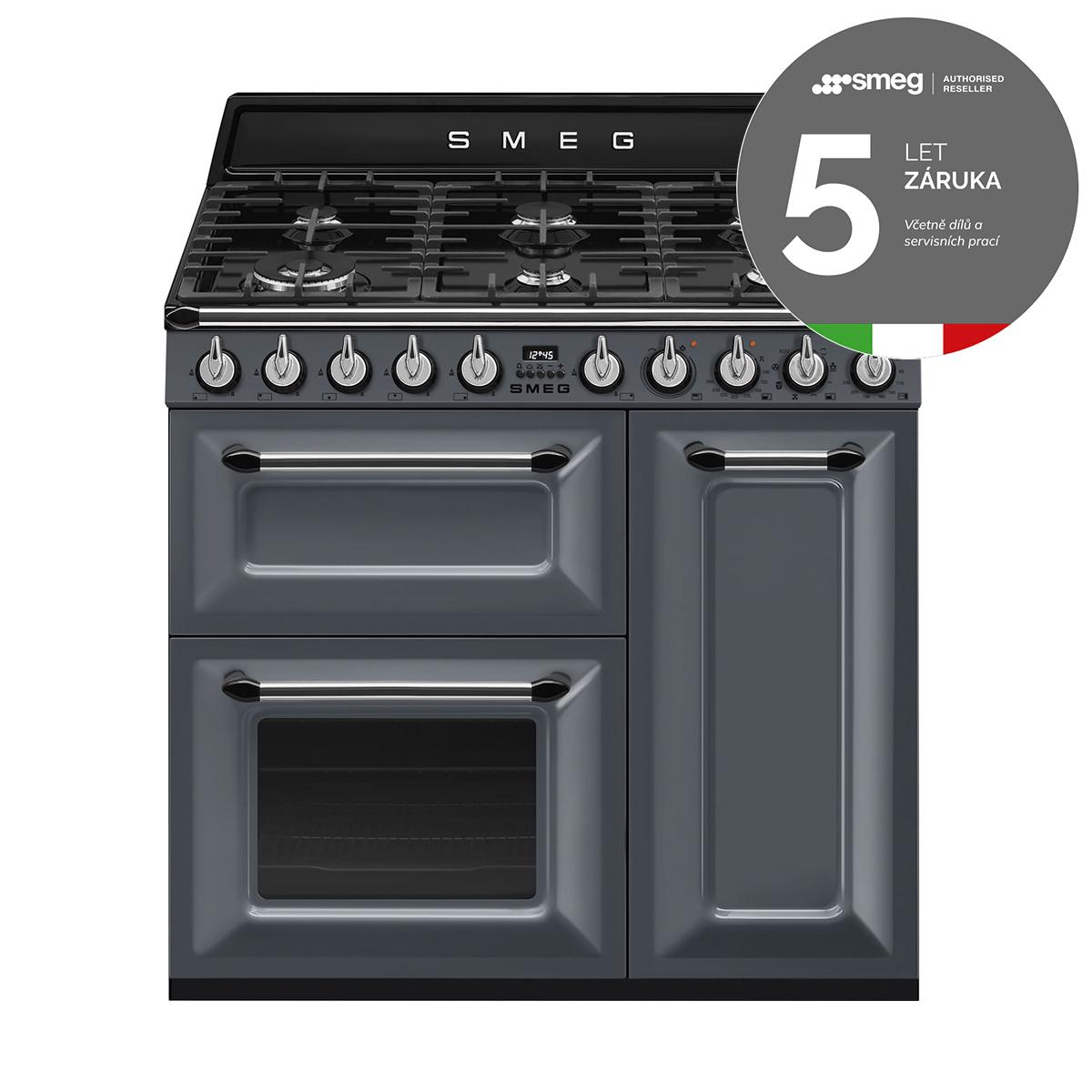 Varné centrum s plynovou varnou doskou a 3 rúrami, TR93, 90 x 60 cm, sivá