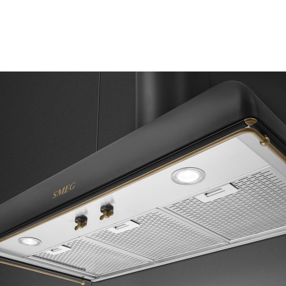 Nástenný odsávač pár z radu Coloniale, 90 cm, antracitová