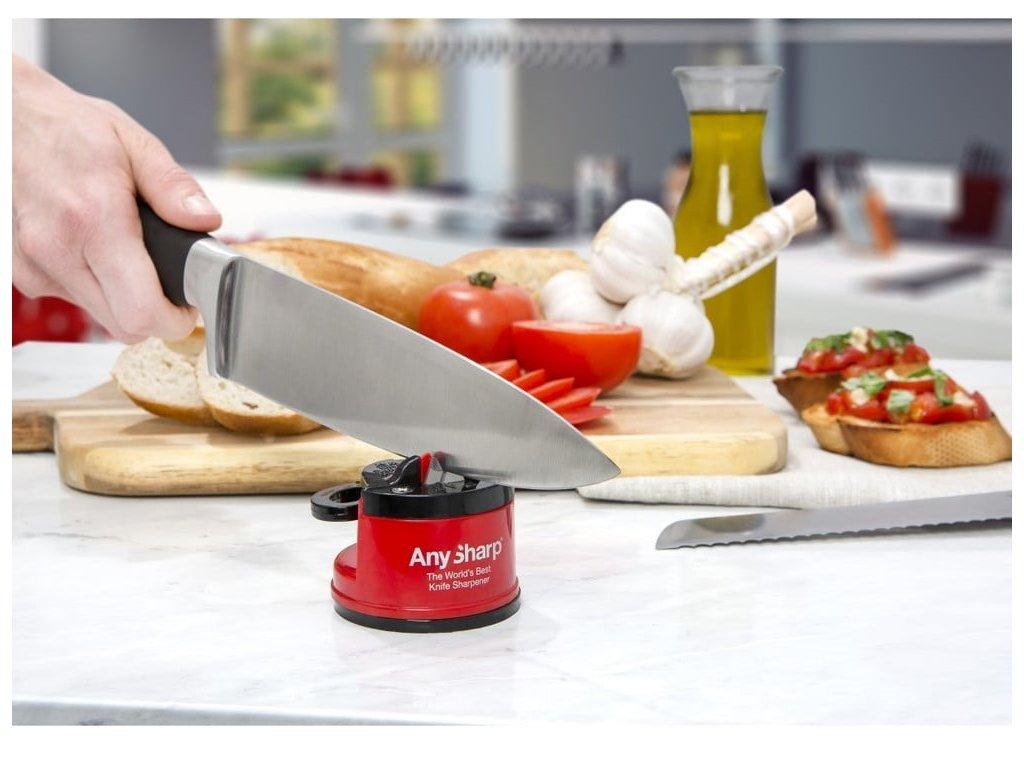 Brúska na nože Elite s plastovým telom, sivá