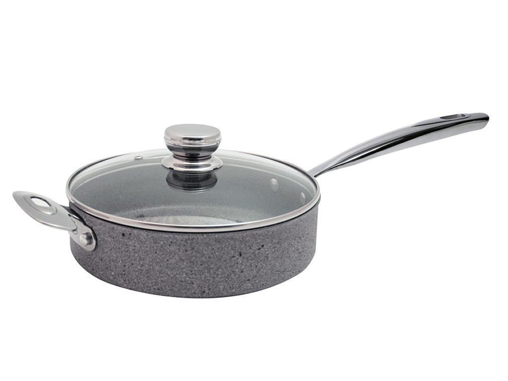 Nepriľnavá hlboká panvica s pokrievkou Portofino Granitium, 28 cm