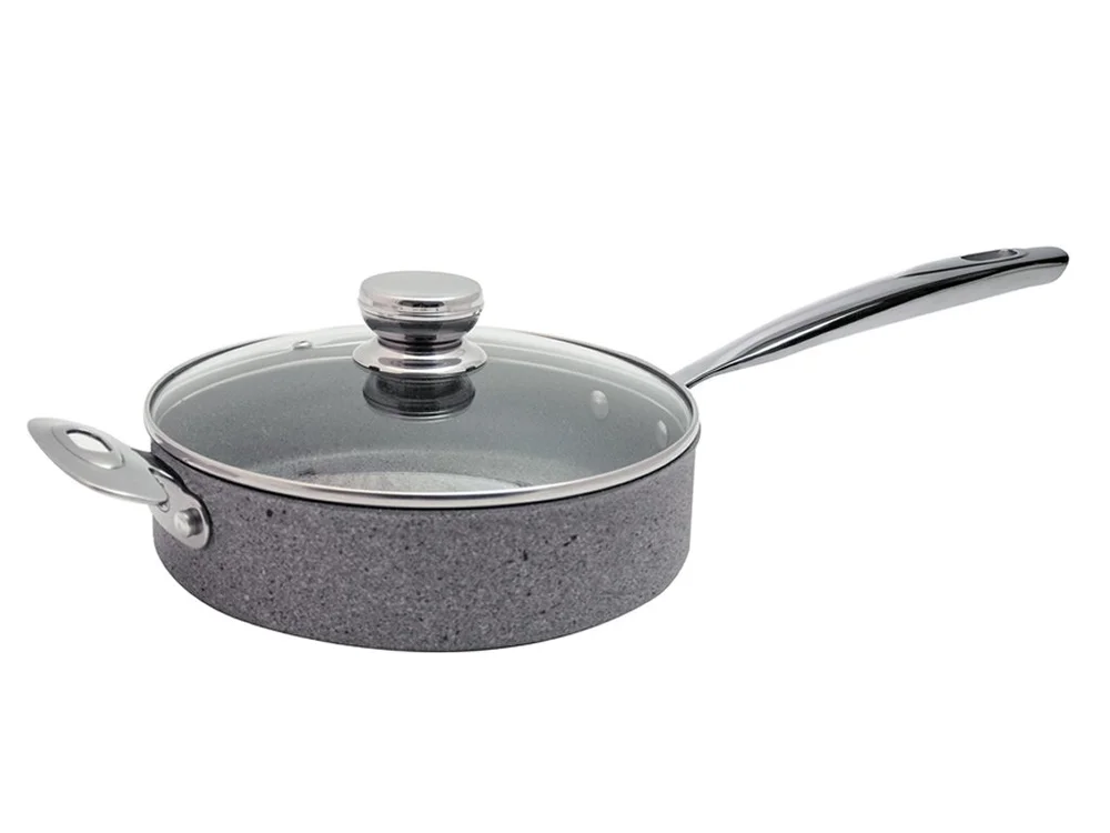 Nepriľnavá hlboká panvica s pokrievkou Portofino Granitium, 28 cm