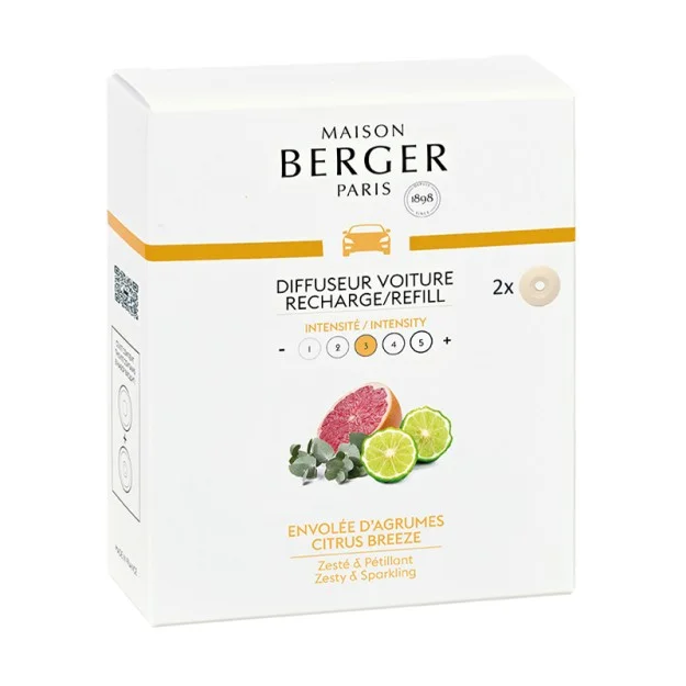 BERGER CAR 2 náhr. náplně Citrus Breeze / Citrusový vánek