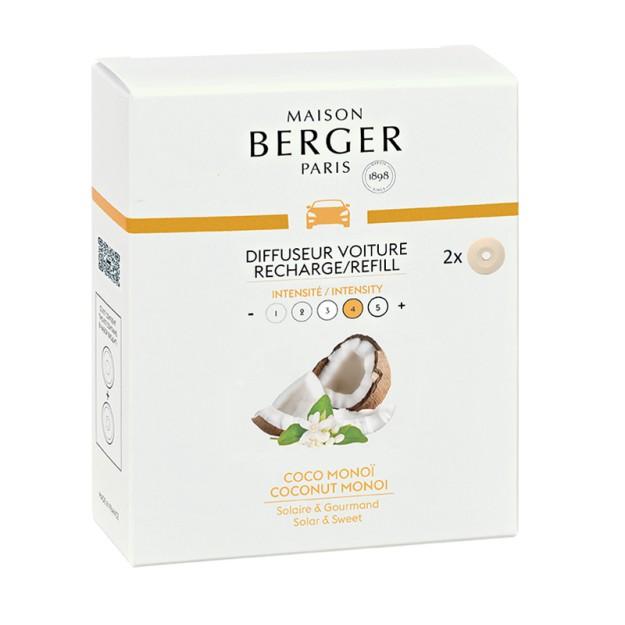 BERGER CAR 2 náhr. náplně Coconut Monoi/Kokosový ořech