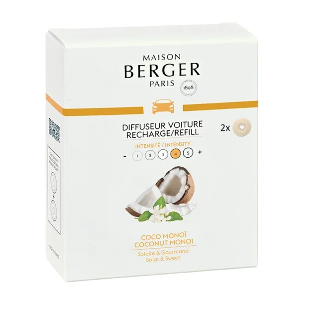 Keramická náplň vône do auta Coco Monoi, 2 ks