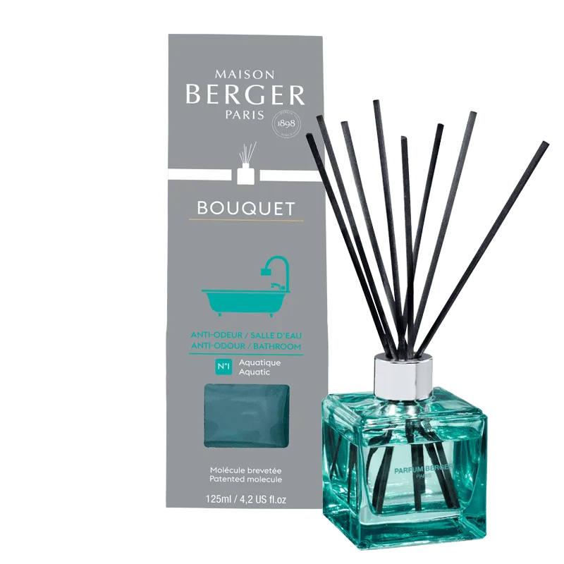 Aróma difuzér Cube, Proti zápachu v kúpeľni - vôňa Aquatic, 125 ml