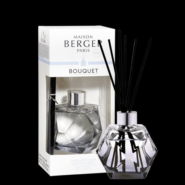 BERGER Geometry difuzér černé sklo, vůně Bavlněná péče 180ml (EOL)