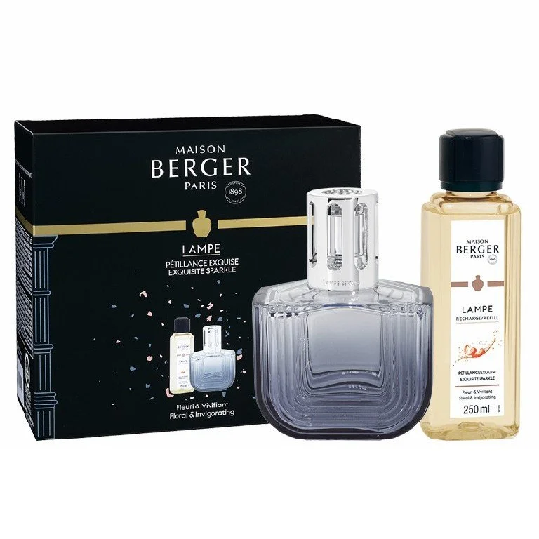 Darčekové balenie: katalytická lampa Olymp, sivá + Intenzívny ligot, 250 ml