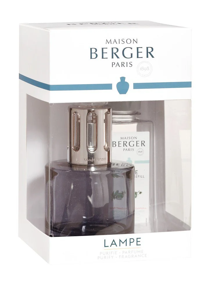 BERGER Pure lampa šedá + 180ml Čerstvý eukalyptus (EOL)