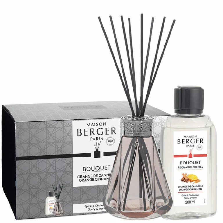 Darčekové balenie: Aroma difuzér Pyramide ružový + Pomaranč a škorica, 200 ml