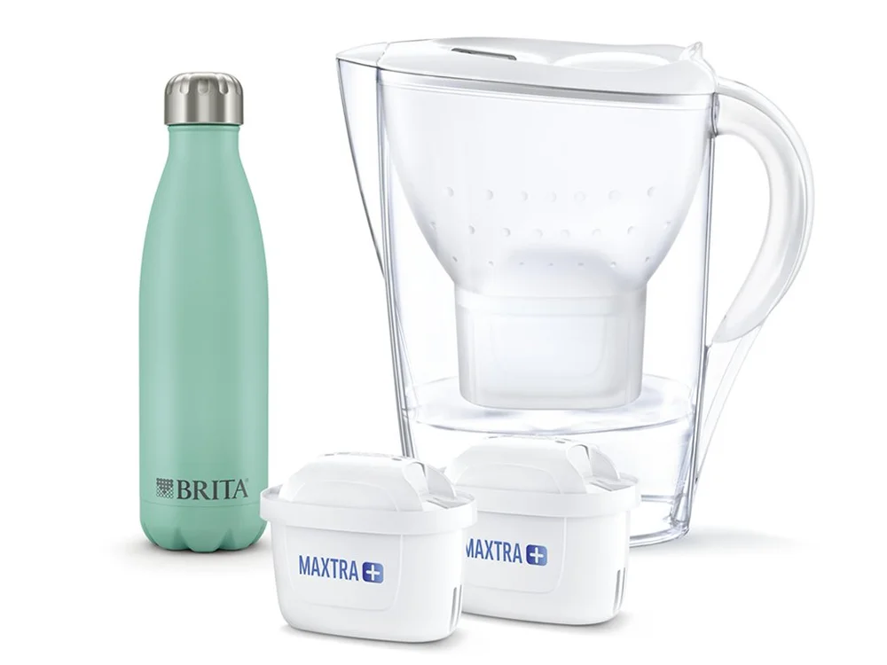 výhodná sada filtračná kanvica Marella s 2 filtrami Maxtra+ a termofľašou