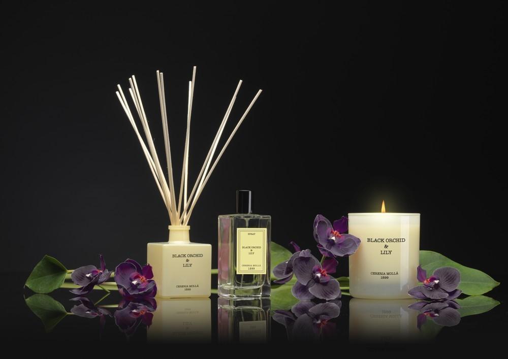 CERERIA MOLLA Boutique difuzér Black Orchid & Lily 0,1l krémový  (EOL)
